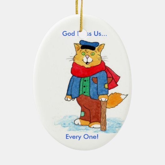EbeMeowzer Scrooge uit een kerstkarol Keramisch Ornament (Achterkant)