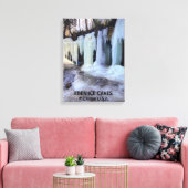 EBEN ICE CAVES MICHIGAN U.S.A. CANVAS AFDRUK (Insitu (Woonkamer))
