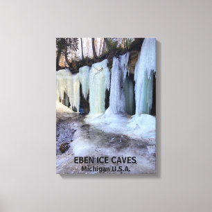 EBEN ICE CAVES MICHIGAN U.S.A. CANVAS AFDRUK