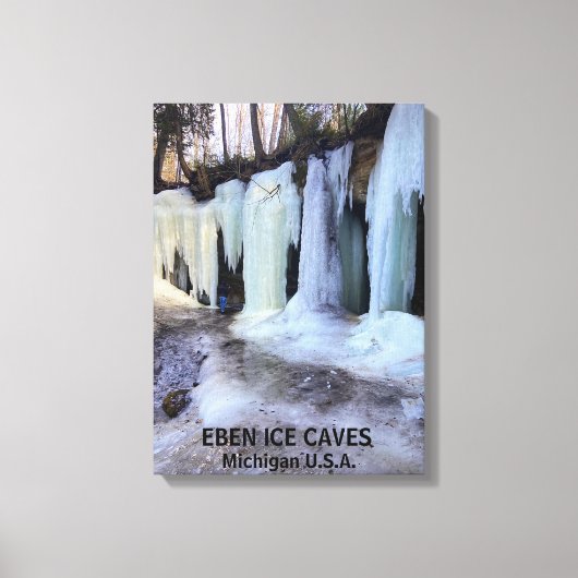 EBEN ICE CAVES MICHIGAN U.S.A. CANVAS AFDRUK (Voorkant)