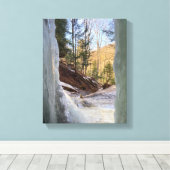 EBEN ICE CAVES MICHIGAN U.S.A. CANVAS PRINT (Insitu (Houten vloer))