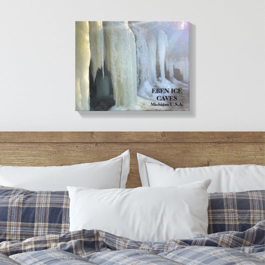 EBEN ICE CAVES MICHIGAN U.S.A. CANVAS PRINT (Insitu (Slaapkamer))