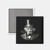 Ebeneezer Scrooge Rtrait Met Handtekening Magneet (Voorkant / Achterkant)