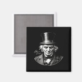 Ebeneezer Scrooge Rtrait With Signature  Magneet (Voorkant / Achterkant)
