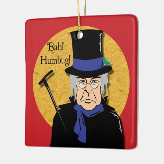 Ebenezer Scrooge Bah! Humbug! Keramisch Ornament (Links)