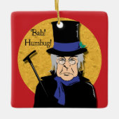 Ebenezer Scrooge Bah! Humbug! Keramisch Ornament (Voorkant)