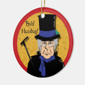 Ebenezer Scrooge Bah! Humbug! Keramisch Ornament (Links)