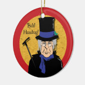 Ebenezer Scrooge Bah! Humbug! Keramisch Ornament (Links)