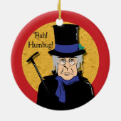 Ebenezer Scrooge Bah! Humbug! Keramisch Ornament (Achterkant)
