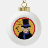 Ebenezer Scrooge Bah! Humbug! Keramische Bal Ornament (Voorkant)