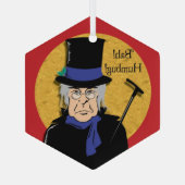 Ebenezer Scrooge Bah! Humbug! Metal Ornament (Achterkant)