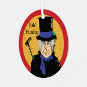Ebenezer Scrooge Bah! Humbug! Metal Ornament (Voorkant links)