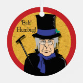 Ebenezer Scrooge Bah! Humbug! Metal Ornament (Achterkant)
