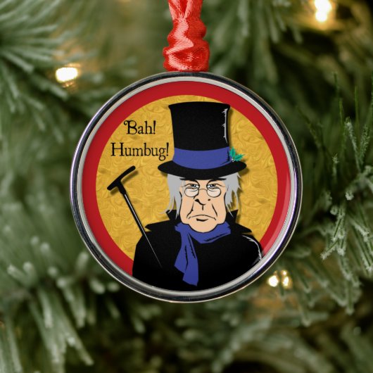 Ebenezer Scrooge Bah! Humbug! Metalen Ornament (Boom)
