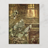 Ebenezer Scrooge Dickens Kerstman Vintage Briefkaart (Voorkant)