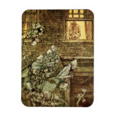 Ebenezer Scrooge Dickens Kerstman Vintage Magneet (Verticaal)
