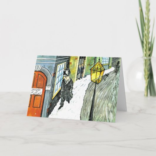 Ebenezer Scrooge Feestdagen Kaart (Voorkant)