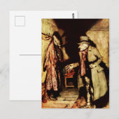 Ebenezer Scrooge Kerstmis Carol  Briefkaart (Voorkant / Achterkant)