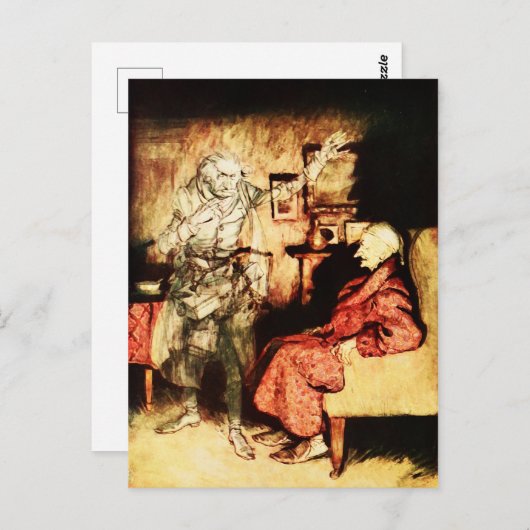 Ebenezer Scrooge Kerstmis Carol  Briefkaart (Voorkant / Achterkant)