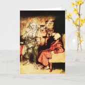 Ebenezer Scrooge Kerstmis Carol  Kaart (Gele Bloem)