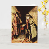 Ebenezer Scrooge Kerstmis Carol  Kaart (Gele Bloem)