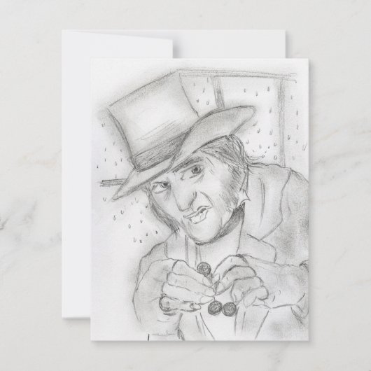 Ebenezer Scrooge Party nodigt uit Kaart (Voorkant)