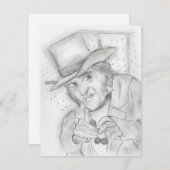 Ebenezer Scrooge Party nodigt uit Kaart (Voorkant / Achterkant)