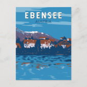 Ebensee Austria Travel Art Vintage Briefkaart (Voorkant)