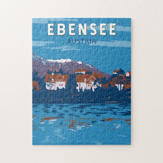 Ebensee Austria Travel Art Vintage Legpuzzel (Verticaal)