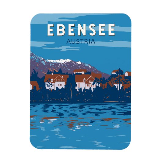 Ebensee Austria Travel Art Vintage Magneet (Verticaal)