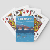 Ebensee Austria Travel Art Vintage Pokerkaarten (Achterkant)