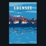 Ebensee Austria Travel Art Vintage Poster<br><div class="desc">Ebensee retro vector reisontwerp. Ebensee, Oostenrijk, is een schilderachtig stad aan het meer in de regio Salzkammergut, gelegen tussen de Oostenrijkse Alpen en het kristalheldere water van het Traunsee-meer.</div>