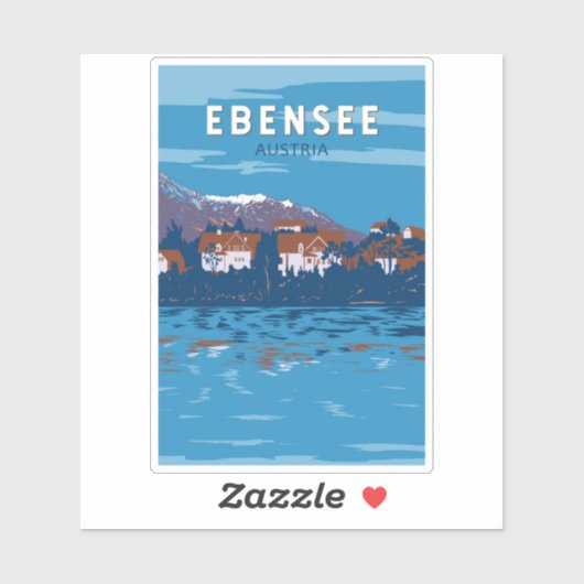 Ebensee Austria Travel Art Vintage Sticker (Vel)