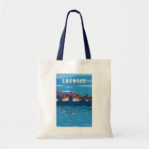 Ebensee Austria Travel Art Vintage Tote Bag