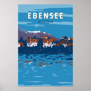 Ebensee Oostenrijk Reizen Kunst Vintage Poster