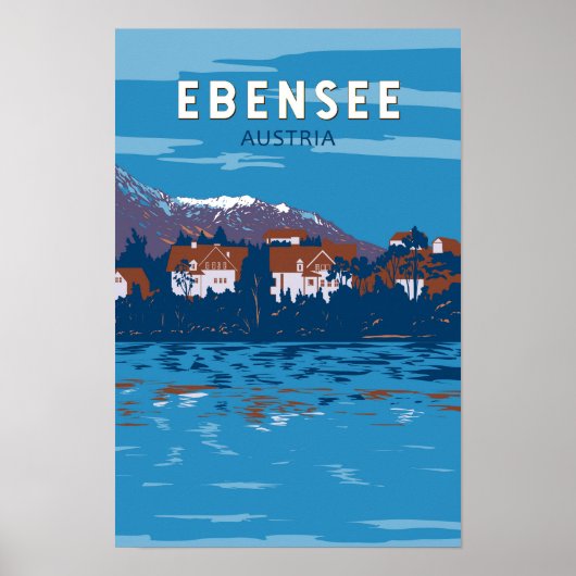 Ebensee Oostenrijk Reizen Kunst Vintage Poster (Voorkant)