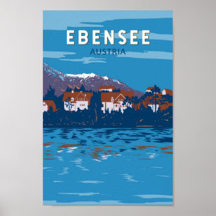 Ebensee Oostenrijk Reizen Kunst Vintage Poster