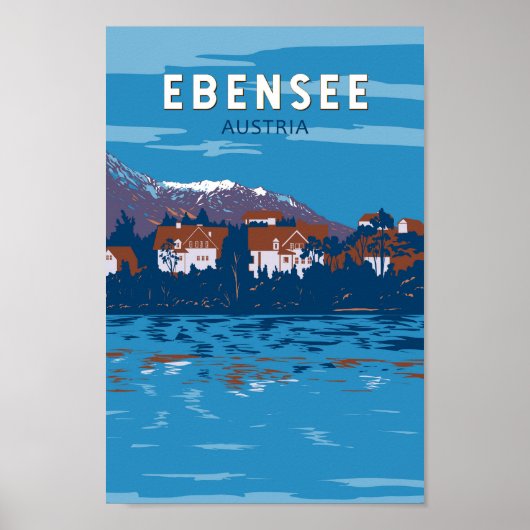 Ebensee Oostenrijk Reizen Kunst Vintage Poster (Voorkant)