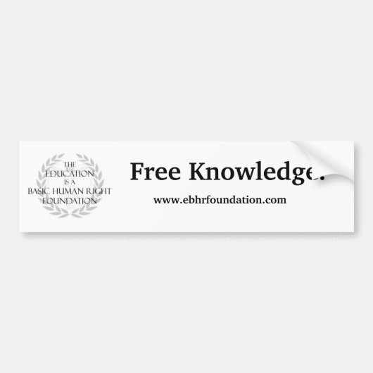 EBHR_Laurel, Free Knowledge Bumpersticker (Voorkant)