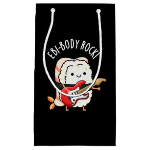 Ebi-body Rock Funny Rocker Sushi Pun Dark BG Klein Cadeauzakje