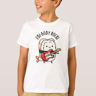 Ebi-body Rock Funny Rocker Sushi Pun T-shirt