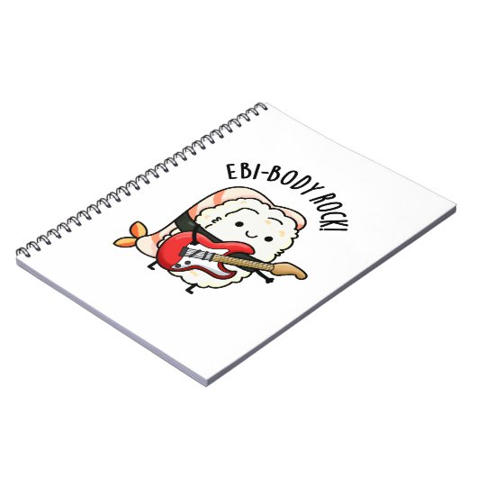 Ebi-body Rock Grappige Rocker Sushi Stunt  Notitieboek (Linkerzijde)