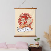 Ebi Shrimp Sushi Cat Hangend Wandkleed (Slaapkamer)