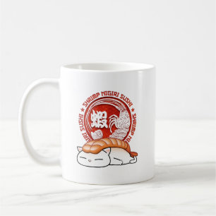 Ebi Shrimp Sushi Cat Koffiemok