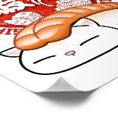 Ebi Shrimp Sushi Cat Poster (Hoek)
