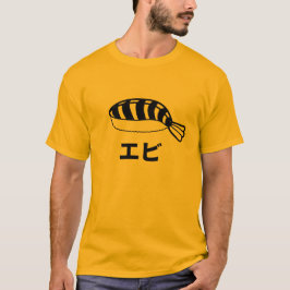 Ebi Sushi (garnaal/garnaal) Japanse tekens T-shirt