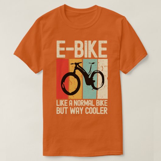 EBike als een normale fiets maar manier koelere el T-shirt (Design voorkant)
