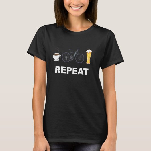 Ebike Cycling Bicylce Ebike Beer Repeteren Cyc T-shirt (Voorkant)