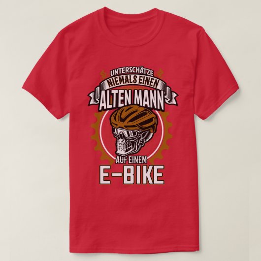 Ebike Oude Man Elektrofahrrad  T-shirt (Design voorkant)