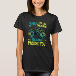 EBike Retro Bicycle MTB fietsen E Bike Ja Ik allee T-shirt
